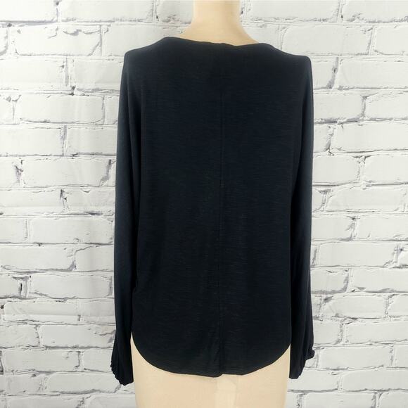 NWT Anthropologie Dolan Contessa Top West Coast Black Chic Sleek Corpcore Office - Picture 2 of 10